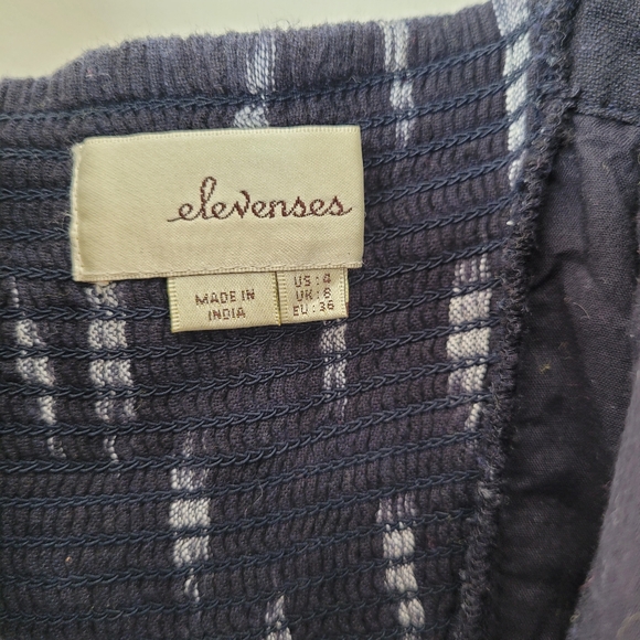 Anthropologie Elevenses Ikat Zip Front Jumpsuit size 4 - Picture 4 of 8